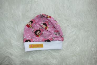 Beanie Kopfumfang 41-43cm "Heidi rosa"